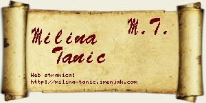 Milina Tanić vizit kartica